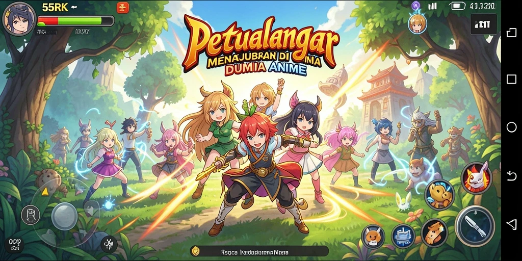 Tampilan menarik dari gameplay <strong>55RK</strong> yang penuh aksi anime.