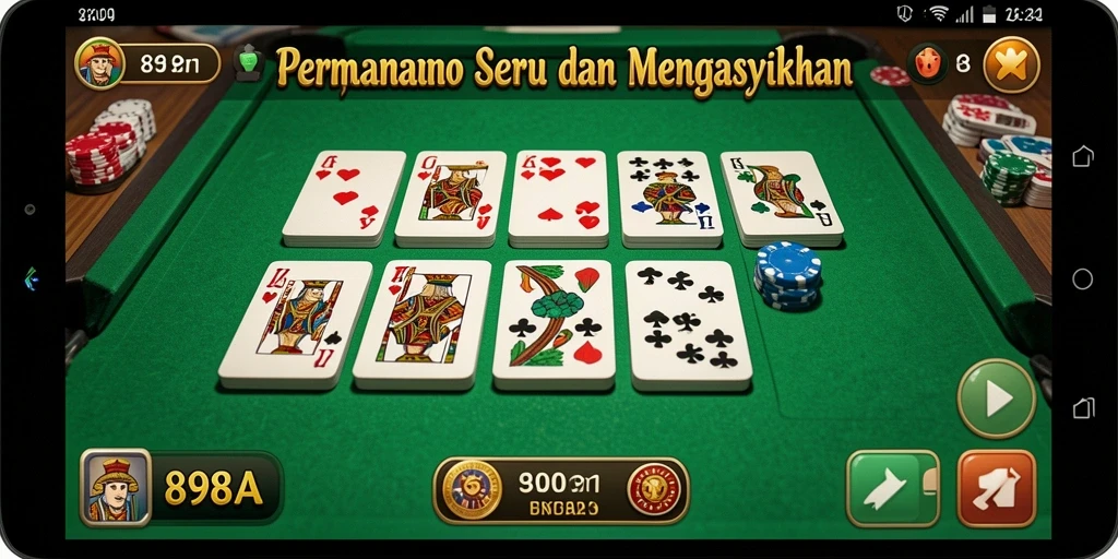 Screenshot 898A yang menunjukkan aksi gameplay Domino yang seru.