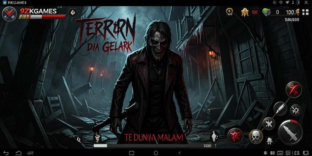 Screenshot gameplay menakutkan dari 9ZKGAMES.