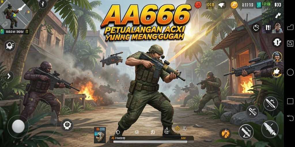 Tampilan aksi seru dalam game AA666 di dunia ARPG.
