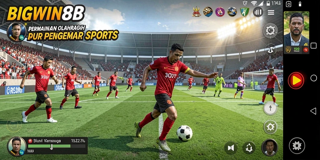 Tangkapan layar gameplay BIGWIN88 menampilkan pertarungan olahraga menarik.