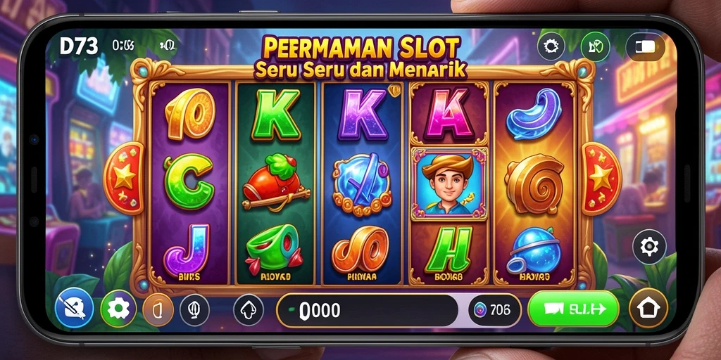 Screenshot D73 menampilkan gameplay slot yang seru dan interaktif.
