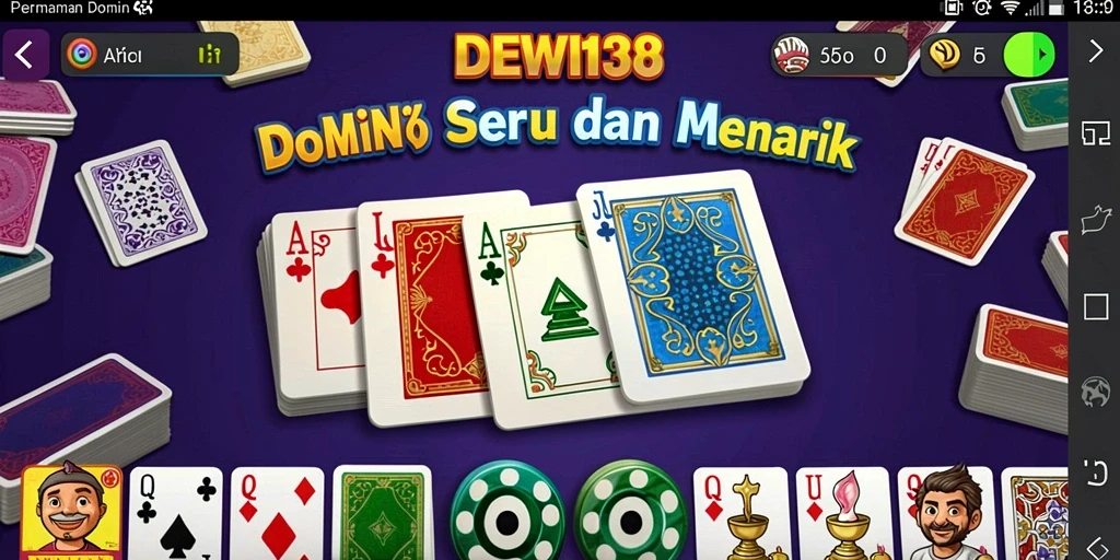 Screenshot gameplay DEWI138 yang menampilkan suasana permainan Domino.