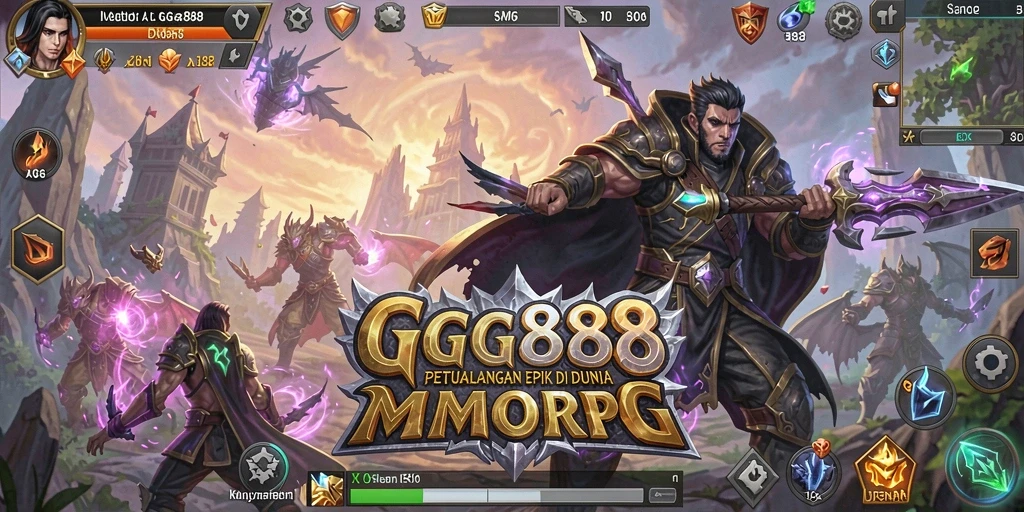 Tampilan gameplay GGG888 yang memukau dan dinamis dalam dunia MMORPG.