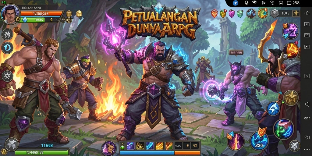 Tangkapan layar gameplay menampilkan aksi seru dalam dunia ARPG.