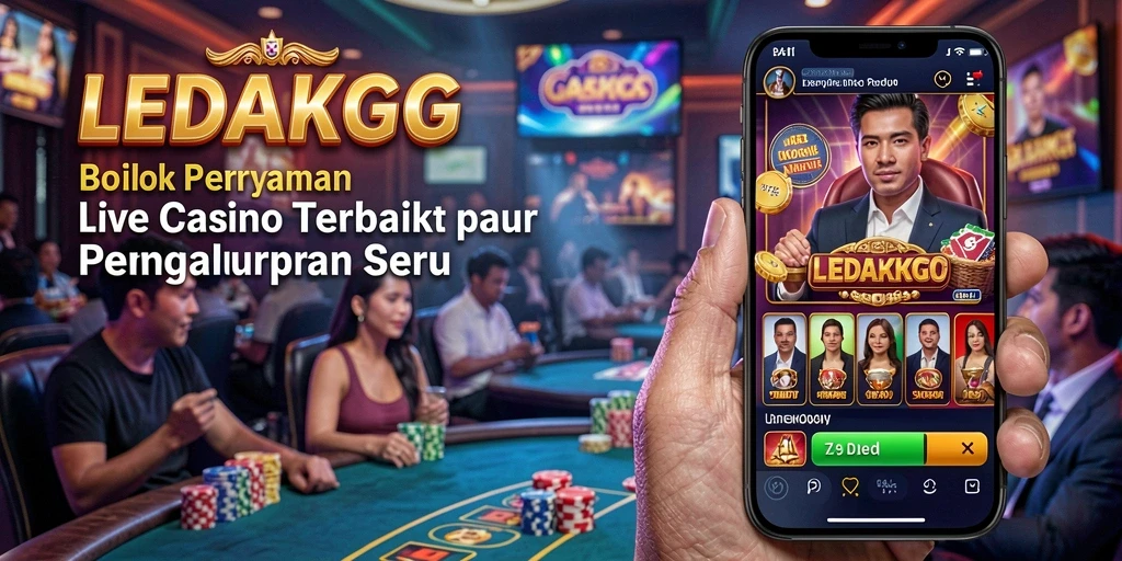 Screenshot LEDAKGG menampilkan gameplay menarik dari Live Casino.