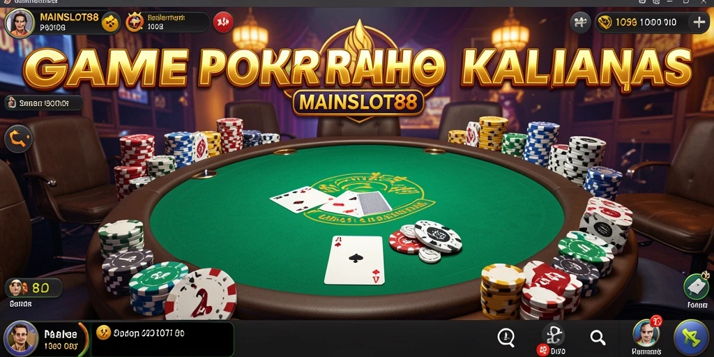 Tangkapan layar gameplay MAINSLOT88 menampilkan suasana seru permainan Poker.