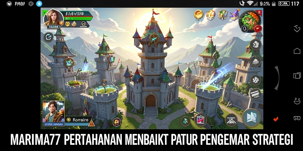 Tampilan gameplay menakjubkan dari MARIMA77 Tower Defense.