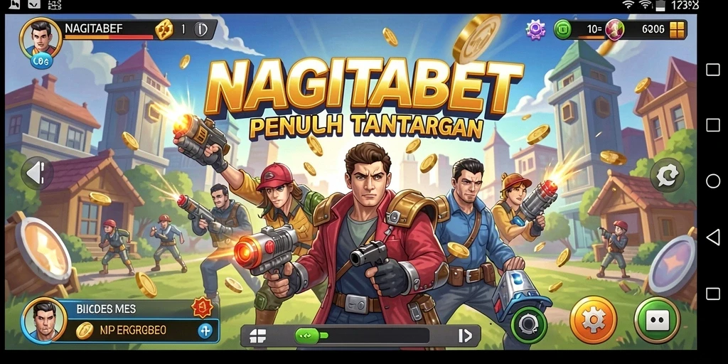 Tampilan gameplay seru NAGITABET dengan tantangan Arcade yang menarik.