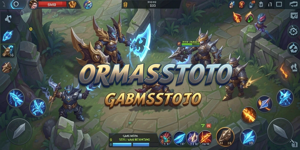Screenshot ORMASSTOTO menampilkan aksi epik dalam pertempuran MOBA.