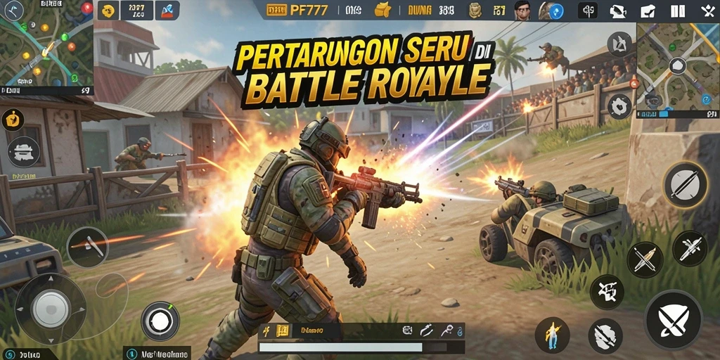Screenshot gameplay PF777 menunjukkan aksi pertarungan yang mendebarkan.