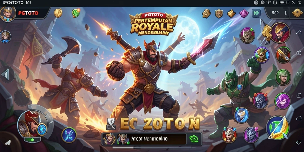 Screenshot PGTOTO menampilkan aksi seru di pertempuran Battle Royale.