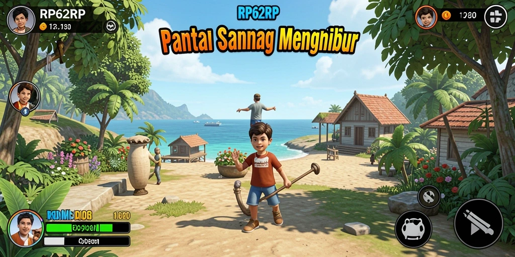 Tampilan gameplay RP62RP yang menarik dan penuh warna.