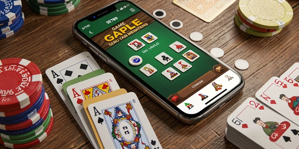 Tampilan gameplay Gaple yang menarik dan intuitif di RR789.