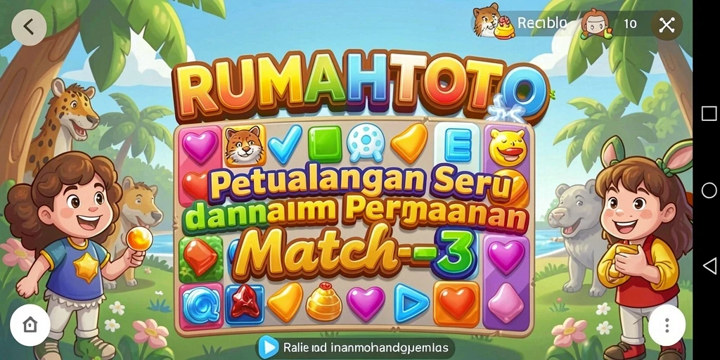 Tampilan gameplay menarik dari RUMAHTOTO dengan pencocokan warna.