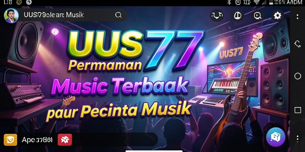 Tampilan gameplay UUS777 yang menampilkan pemain menikmati musik.